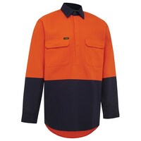 Paramount Hi Vis 2 Tone Closed Front Dual Weight Welders Shirt