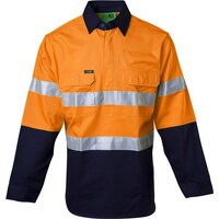 Paramount Hi Vis 2 Tone Closed Front Dual Weight Welders Taped Shirt