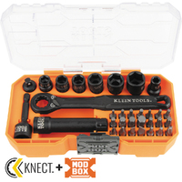 Klein KNECT™ 1/4-Inch Drive Impact-Rated Pass Through Socket Set, 32-Piece