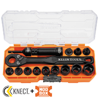 Klein KNECT™ 3/8-Inch Drive Impact-Rated Pass Through Socket Set, 15-Piece
