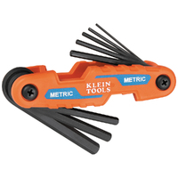 Klein Compact Folding Hex Key Set 8-Key Metric Sizes