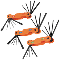 Klein Pro Folding Hex Key Set, 31-Key SAE, Metric TORX® Sizes 3-Piece