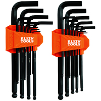 Klein Long Ball End Hex Key Set SAE and Metric 22-Piece