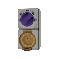 Trader Buffalo Switched Socket IP66 Chemical Resistant Grey