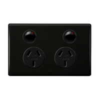 Legrand Excel Life 10A Double GPO Black