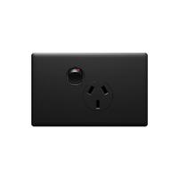 Legrand Excel Life 10A Single GPO Matt Black