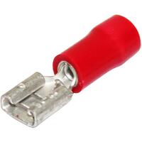 Hellermann Tyton QC Female Red 6.4mm x 0.8mm D/Grip 0.5mm - 1.5mm PK100