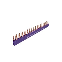 Trader Wolverine Busbar Insulated Pin 80 Amp 2 Pole 18 Module Combo Active Plus Neutral Purple